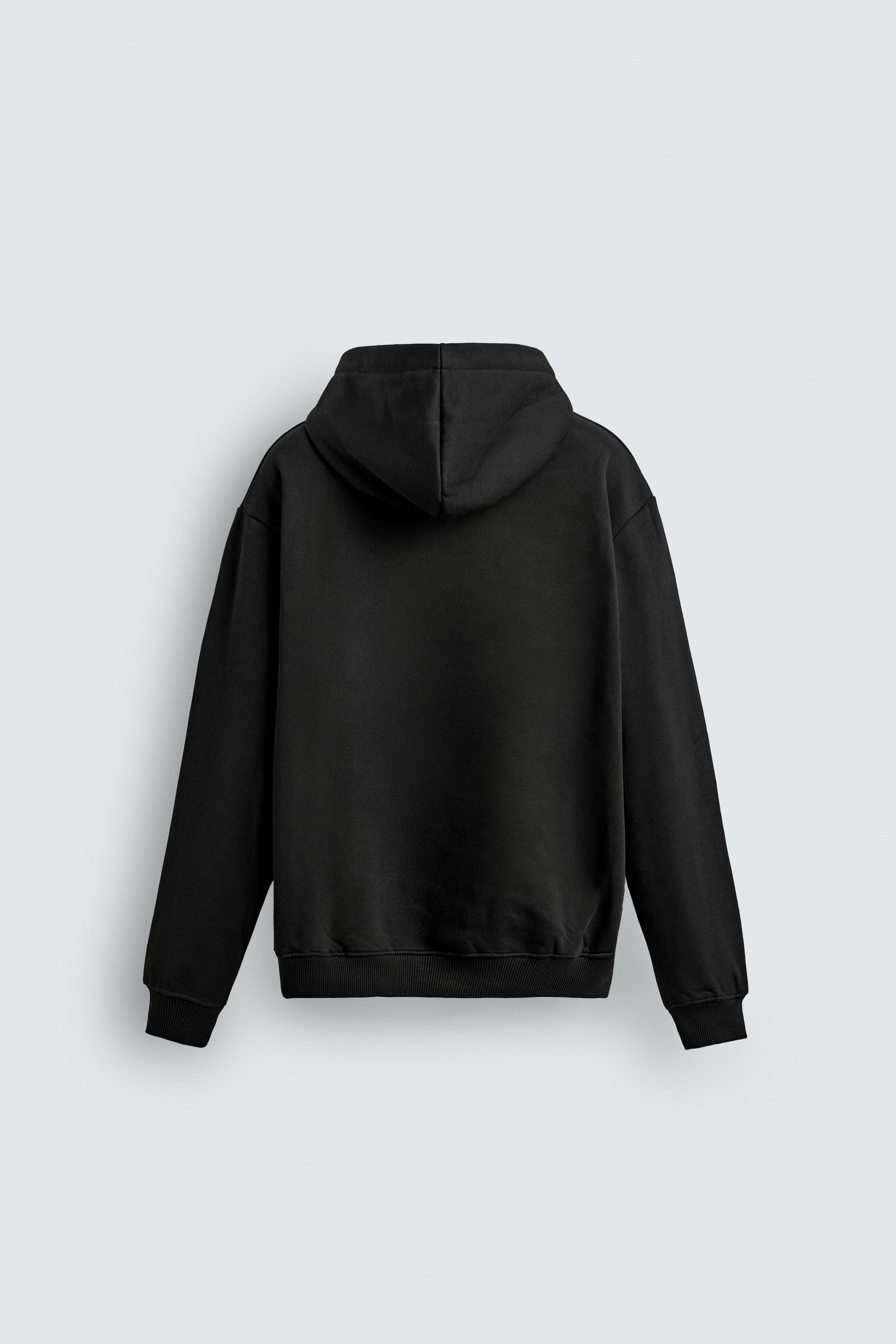 TEXTURED HOODIE SWEATSHIRT